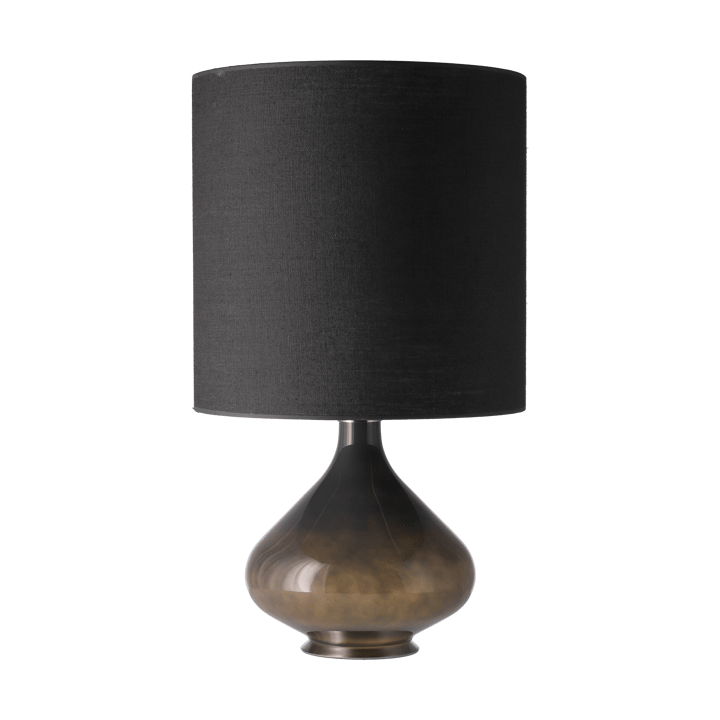 Flavia pöytävalaisin harmaalla lampunjalalla - Lino Negro M - Flavia Lamps