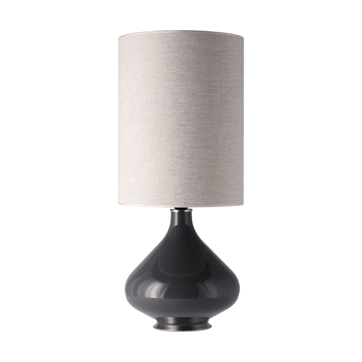 Flavia pöytävalaisin harmaalla lampunjalalla, London Beige L Flavia Lamps