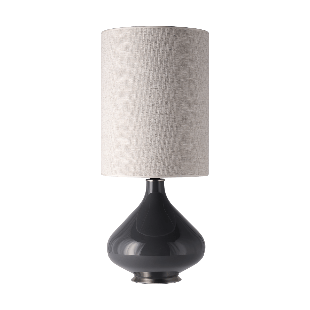 Flavia Lamps Flavia pöytävalaisin harmaalla lampunjalalla London Beige L