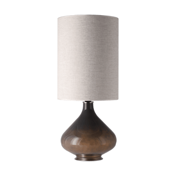 Flavia pöytävalaisin harmaalla lampunjalalla - London Beige L - Flavia Lamps