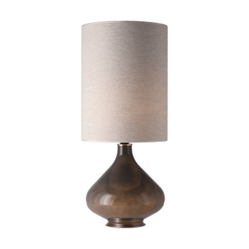 Flavia pöytävalaisin harmaalla lampunjalalla - London Beige L - Flavia Lamps