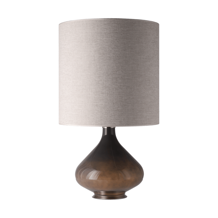 Flavia pöytävalaisin harmaalla lampunjalalla, London Beige M Flavia Lamps