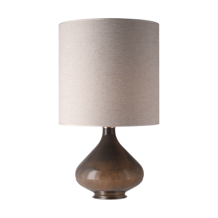 Flavia pöytävalaisin harmaalla lampunjalalla, London Beige M Flavia Lamps