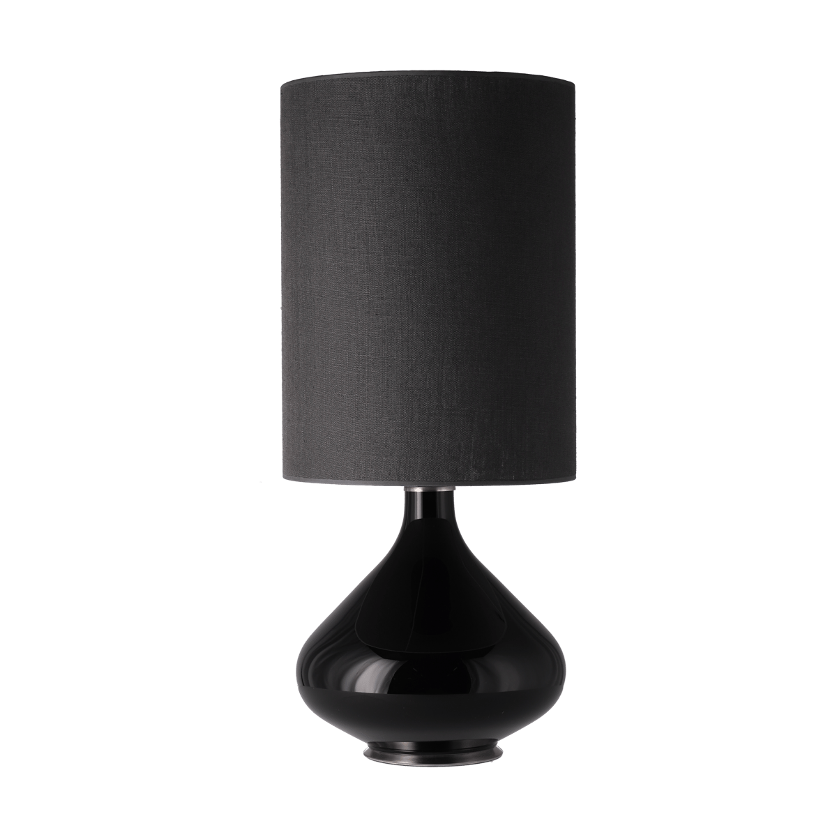 Flavia Lamps Flavia pöytävalaisin mustalla lampunjalalla Lino Negro L