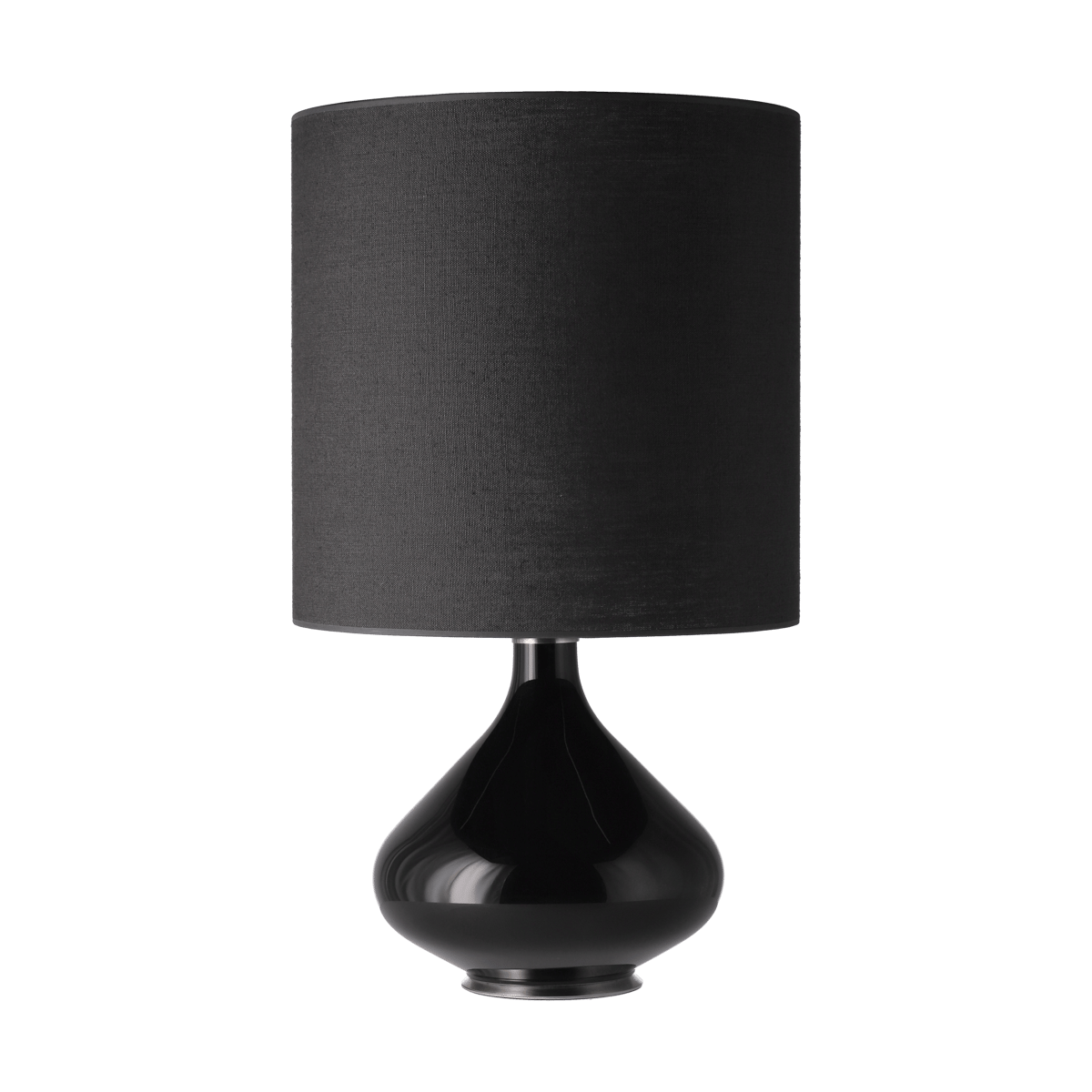 Flavia Lamps Flavia pöytävalaisin mustalla lampunjalalla Lino Negro M