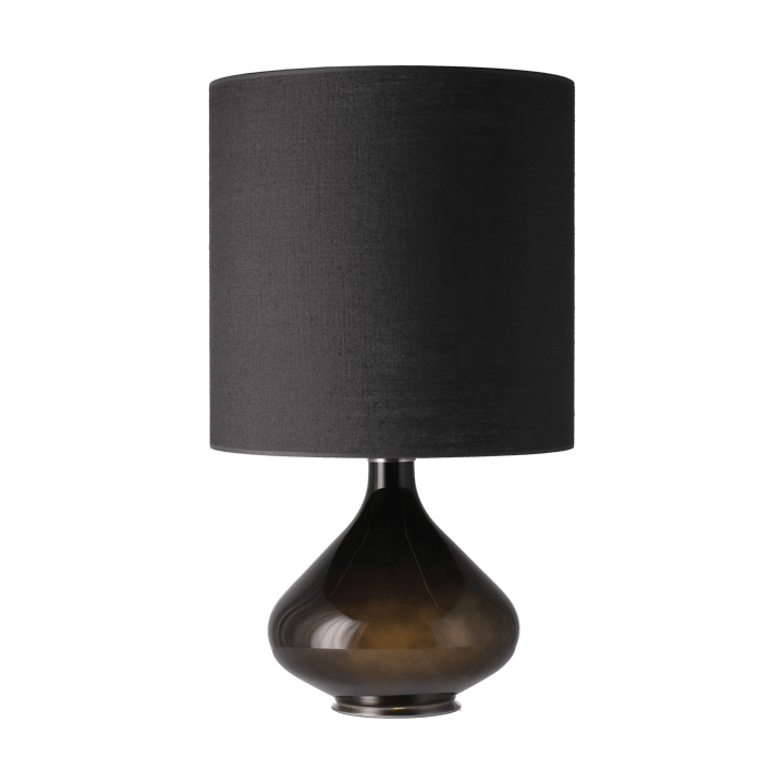 Flavia pöytävalaisin mustalla lampunjalalla - Lino Negro M - Flavia Lamps