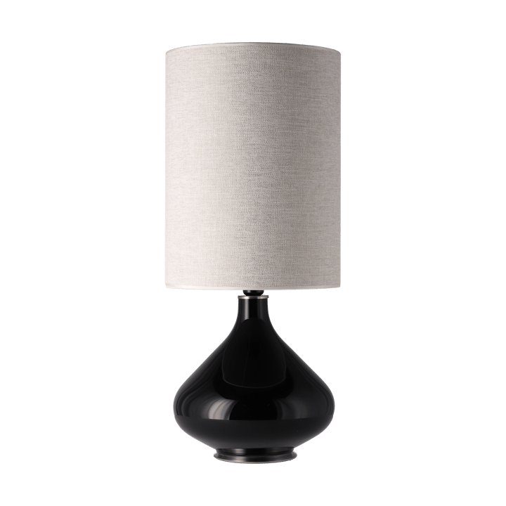 Flavia pöytävalaisin mustalla lampunjalalla - London Beige L - Flavia Lamps