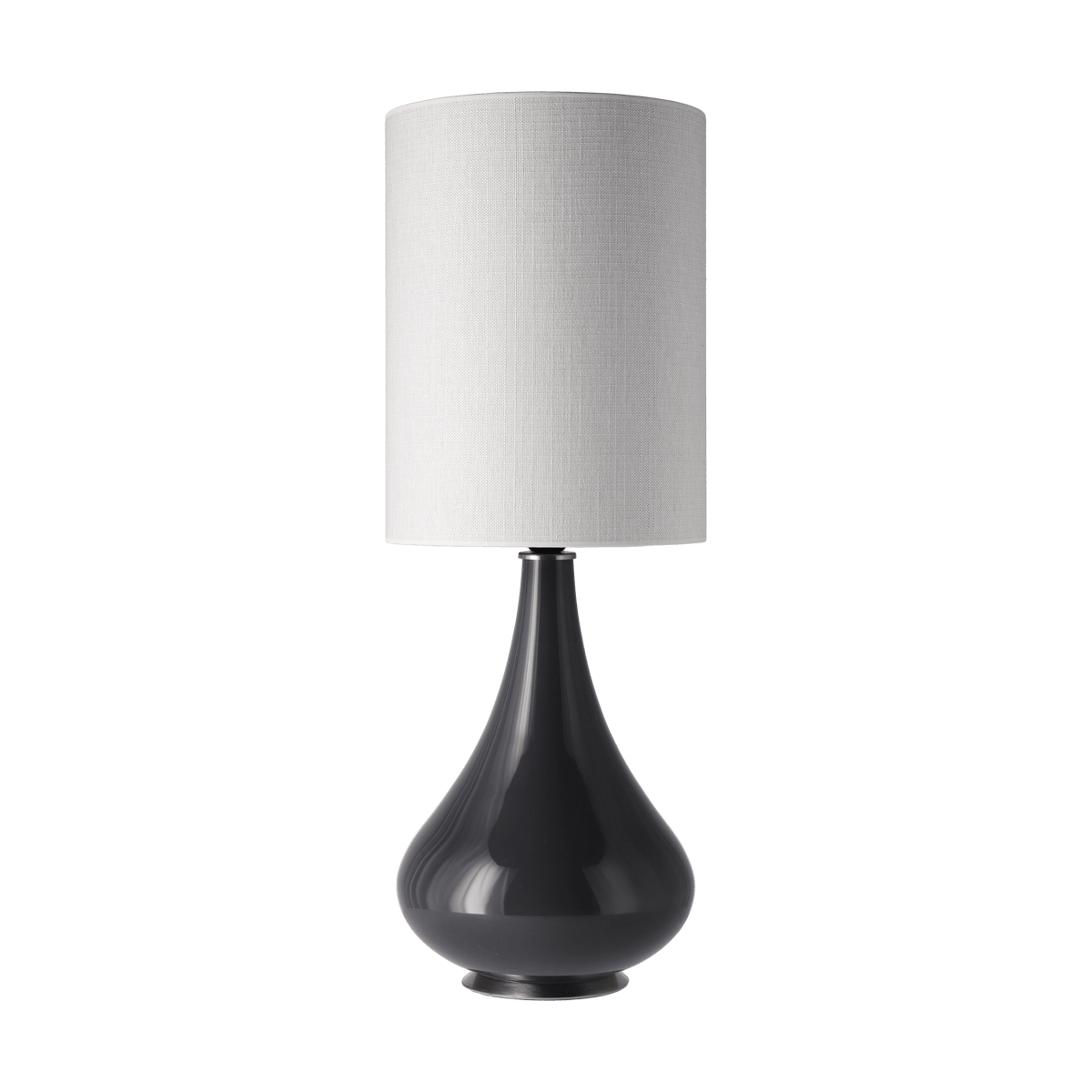 Flavia Lamps Renata-pöytävalaisin harmaalla lampunjalalla Babel Beige L