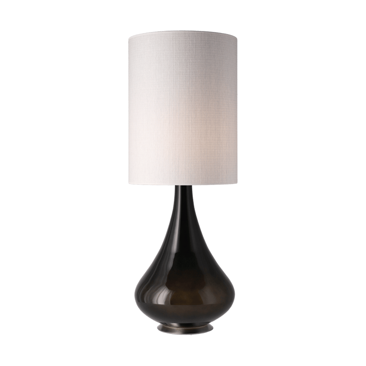 Renata-pöytävalaisin mustalla lampunjalalla - Babel Beige L - Flavia Lamps