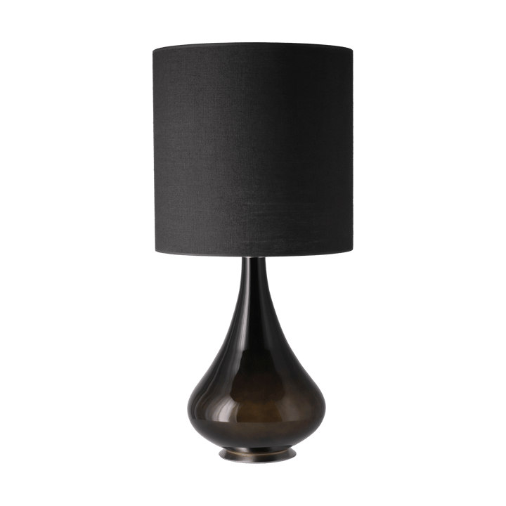 Renata-pöytävalaisin mustalla lampunjalalla - Lino Negro M - Flavia Lamps