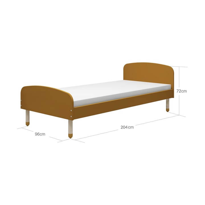 Dots yhden hengen sänky 96x204 cm, Keltainen FLEXA