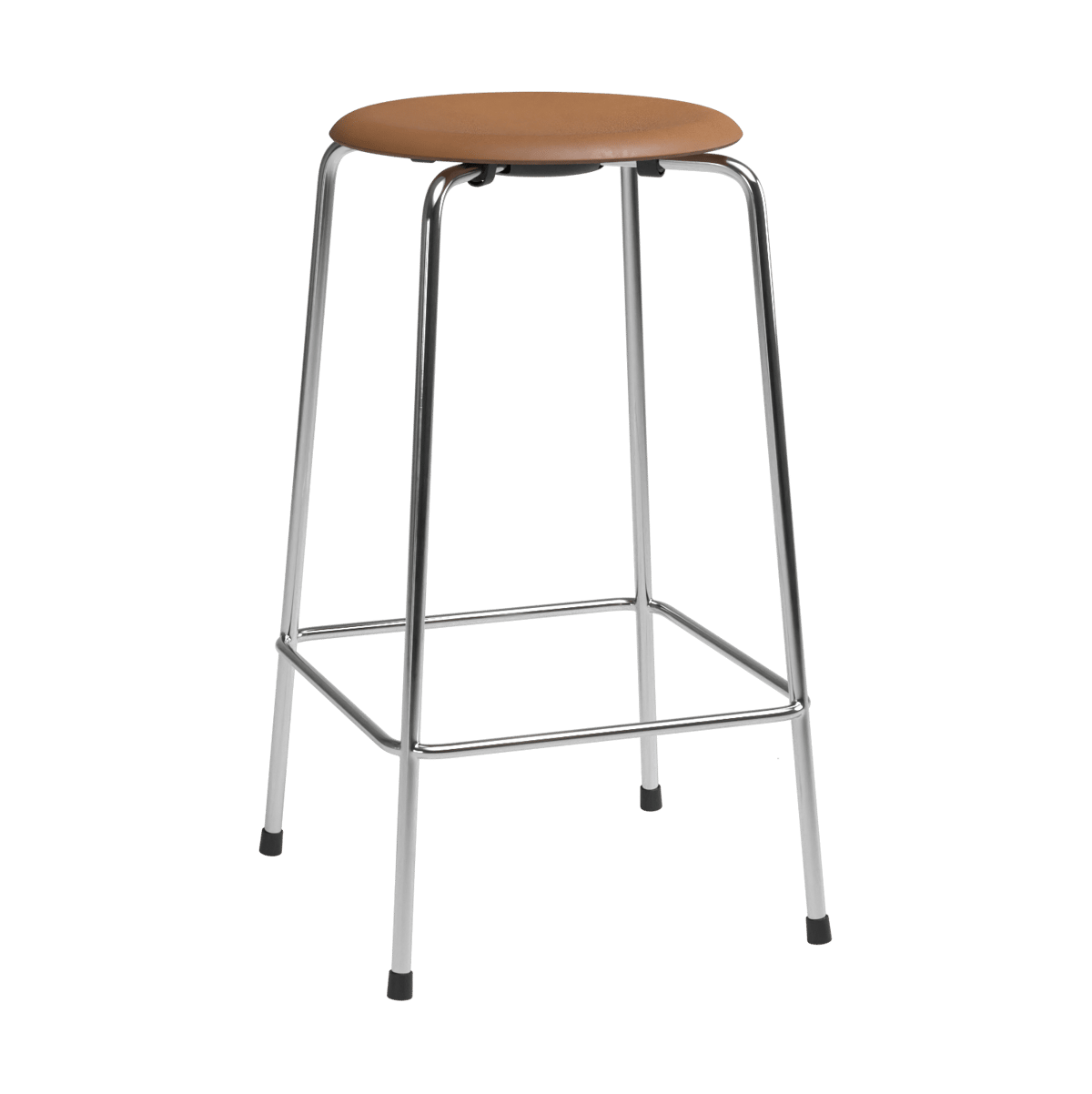 Fritz Hansen High Dot counter stool 4 jalkaa Wild walnut nahka-kromi