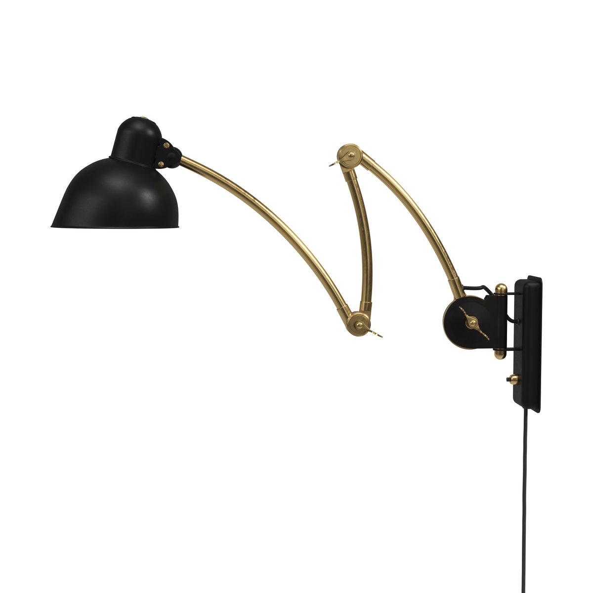 Fritz Hansen Kaiser Idell 6559-W seinälamppu Matt black-brass