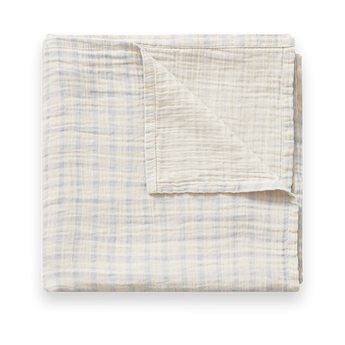 Gingham Sky Blue Muslin kapalopeitto, 110x110 cm Garbo&Friends