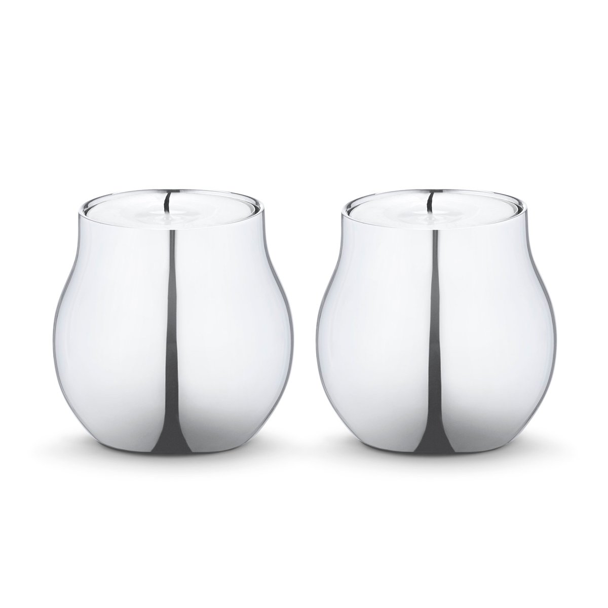 Georg Jensen Cafu kynttilälyhty 2-pakkaus Ruostumaton teräs