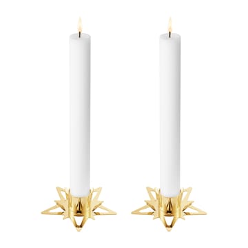 Classic christmas star kynttilänjalka Ø9 cm 2-pack - Kulta - Georg Jensen