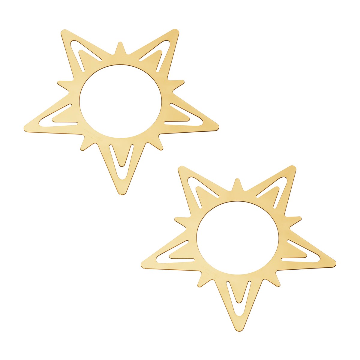 Georg Jensen Classic christmas star lautasliinarengas Ø9 cm 2-pack Kulta