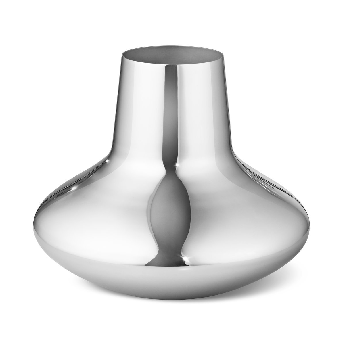 Georg Jensen Henning Koppel maljakko ruostumatonta terästä Keskikoko 18,5 cm