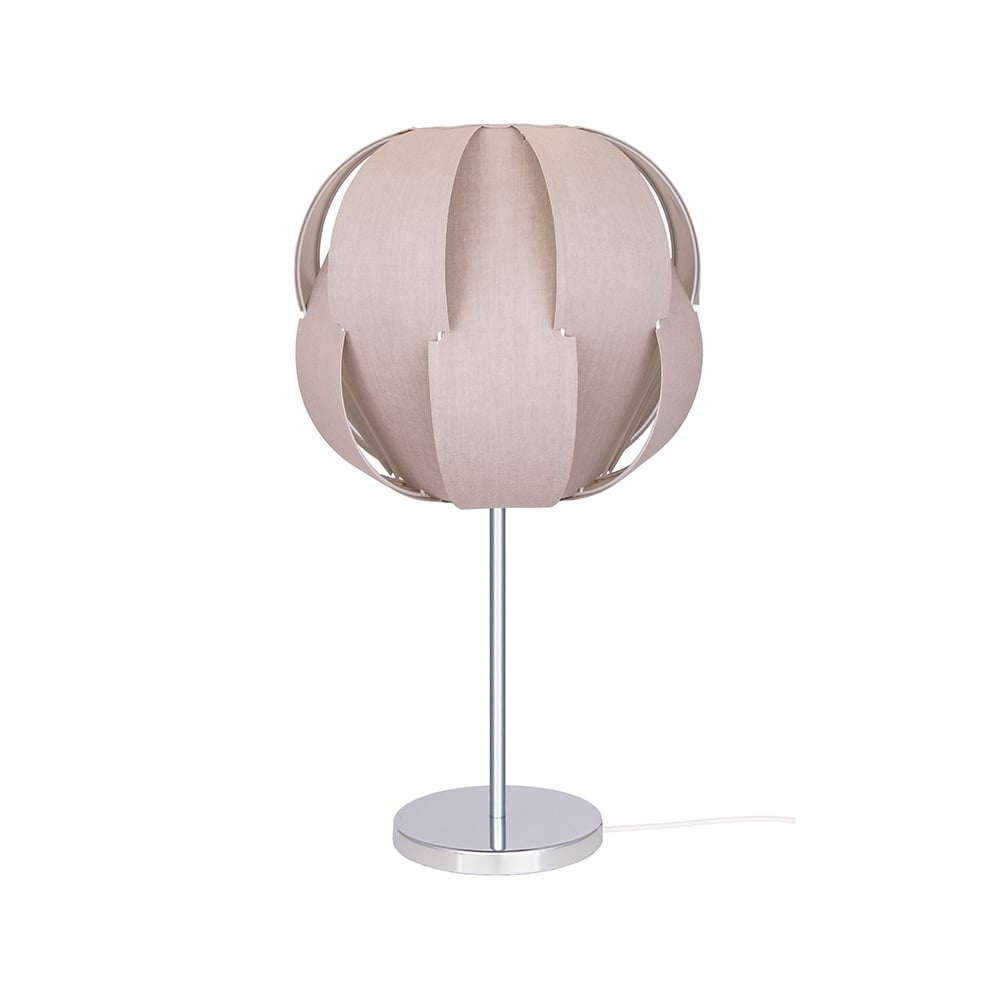 Globen Lighting Pavot 25 -pöytävalaisin Beige kromirunko