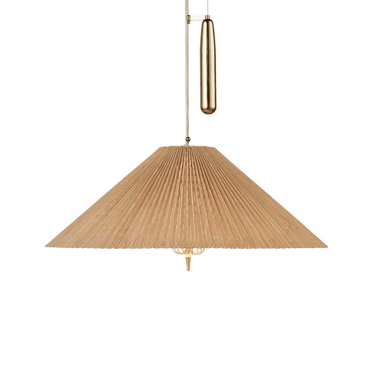 Gubi A1972 kattovalaisin Ø60 cm Bambu-messinki