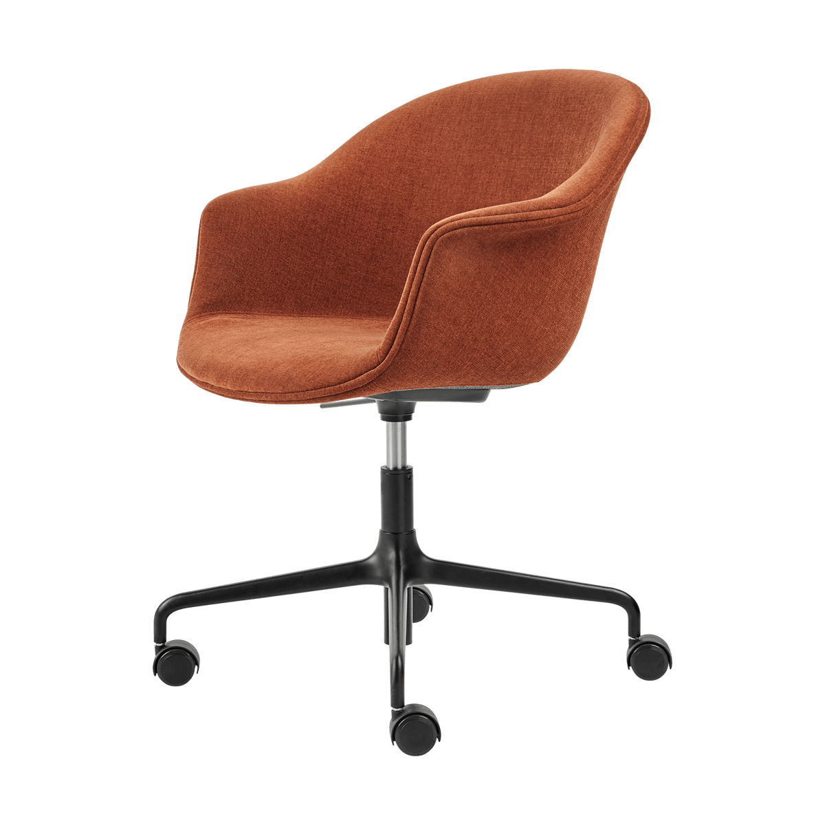 GUBI Bat Meeting Chair toimistotuoli täysi verhoiltu Belsuede special fr dedar 133-mustilla jaloilla