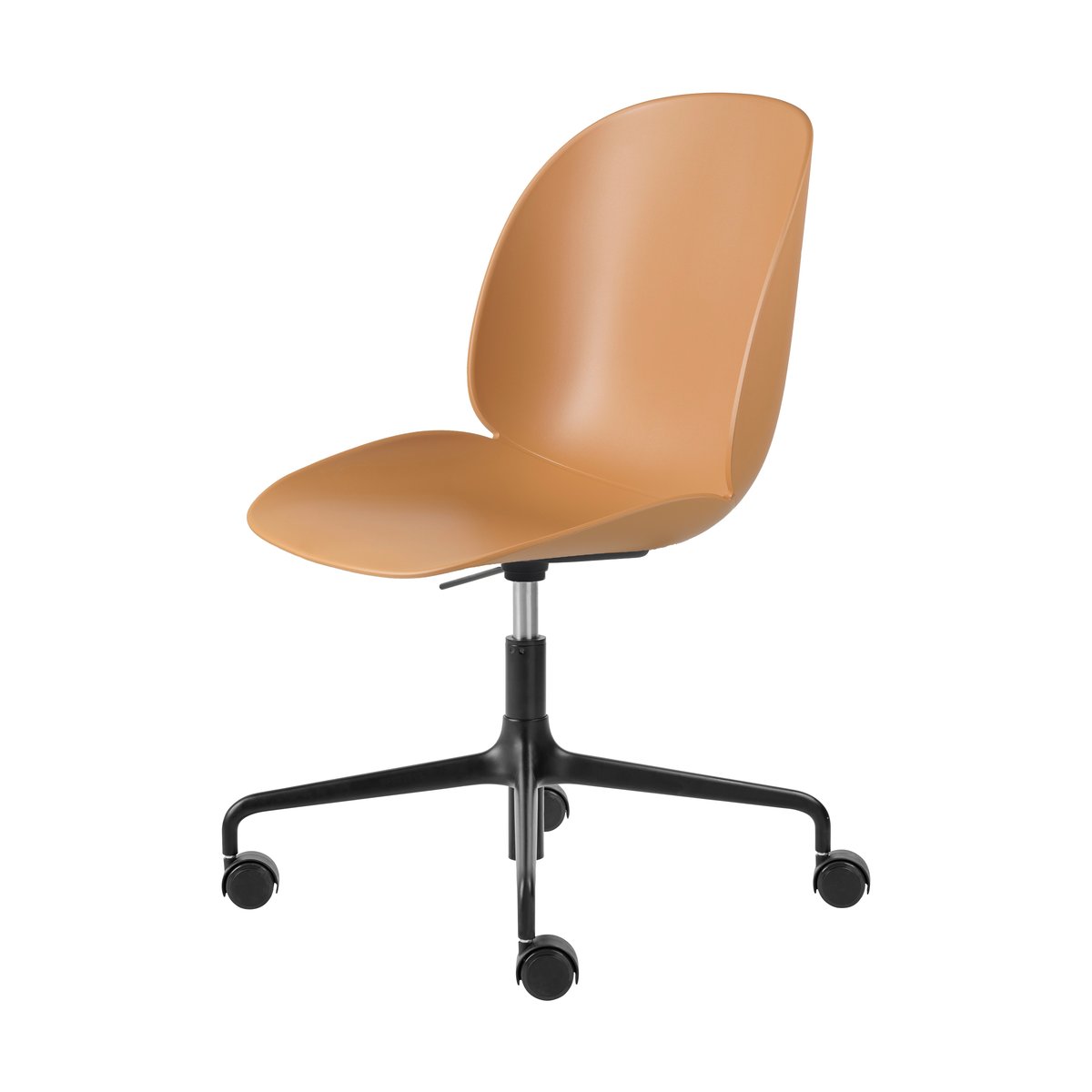 GUBI Beetle Meeting Chair toimistotuoli Amber brown-black