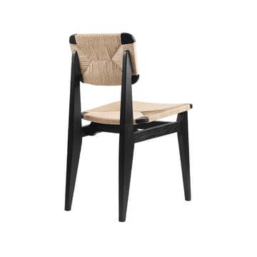 C-Chair tuoli - Black stained oak, luonnonpunottu istuinosa ja selkänoja - GUBI