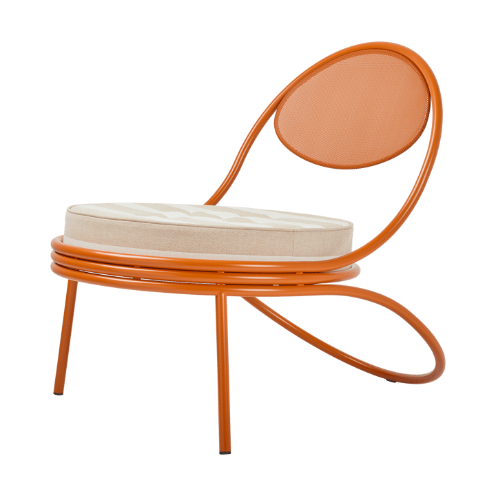 Copacabana Outdoor Lounge Chair verhoiltu istuinosa - Leslie stripe limonta 040-international orange - GUBI