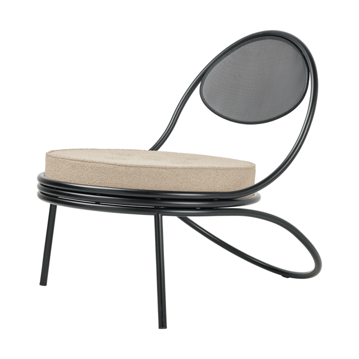 Copacabana Outdoor Lounge Chair verhoiltu istuinosa - Lorkey limonta 41-mustilla jaloilla - GUBI