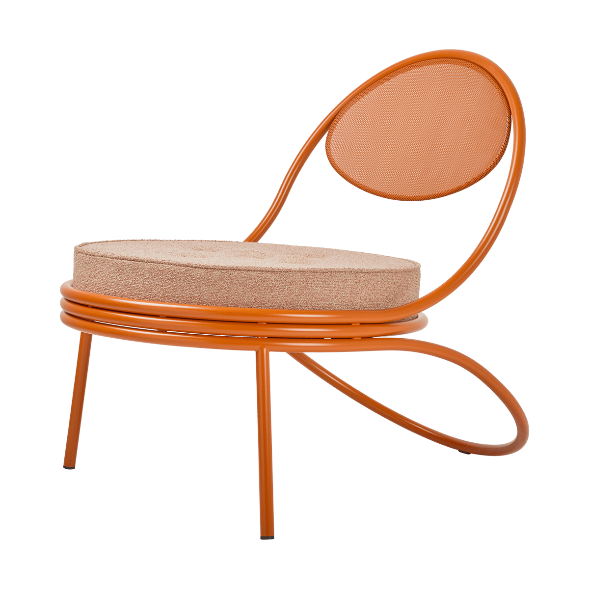 GUBI Copacabana Outdoor Lounge Chair verhoiltu istuinosa Lorkey limonta 44-international orange