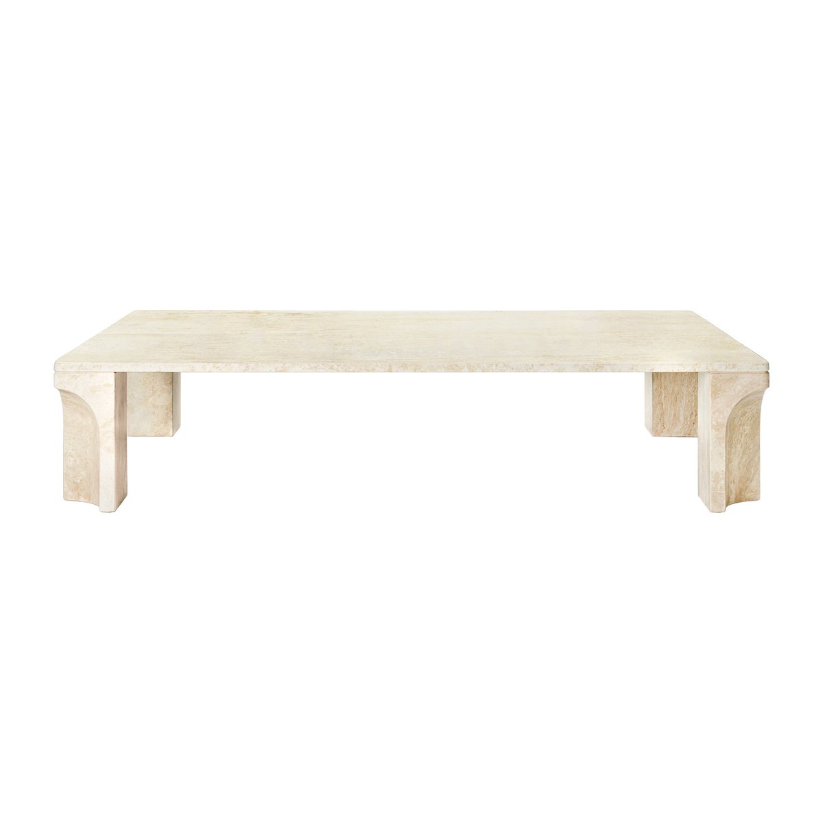 Gubi Doric sohvapöytä 80 x 140 cm Neutral white-travertine