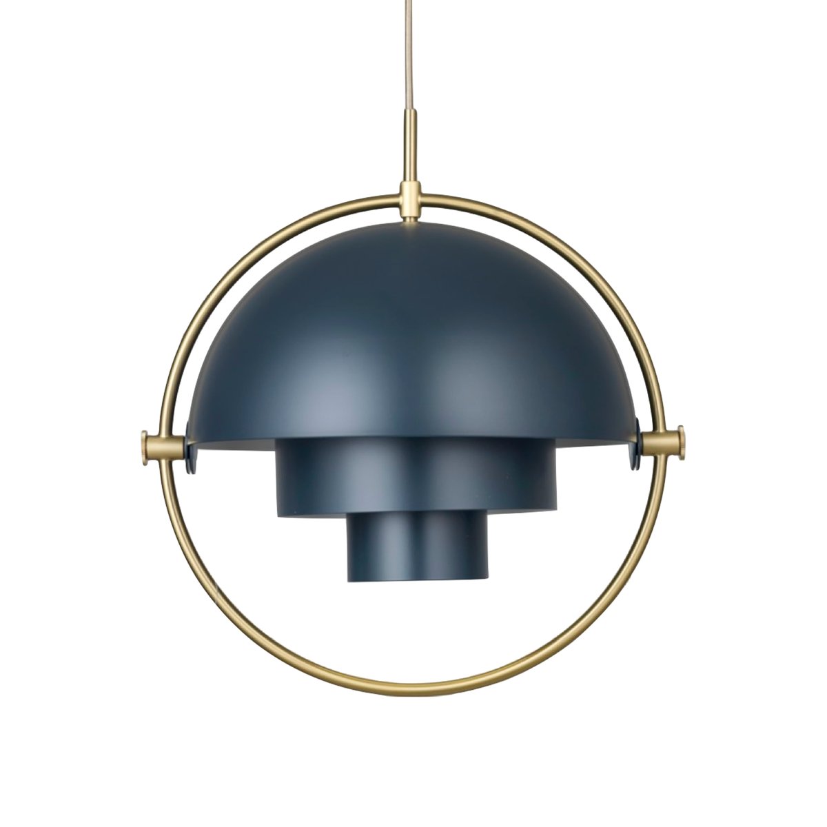 Gubi Multi-Lite kattovalaisin Midnight Blue-messinki