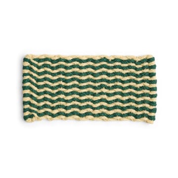 Coco Stripe Wave kynnysmatto - Dark green-white - HAY