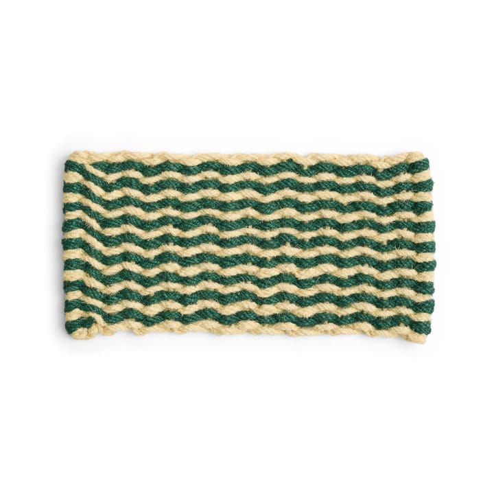 Coco Stripe Wave kynnysmatto, Dark green-white HAY