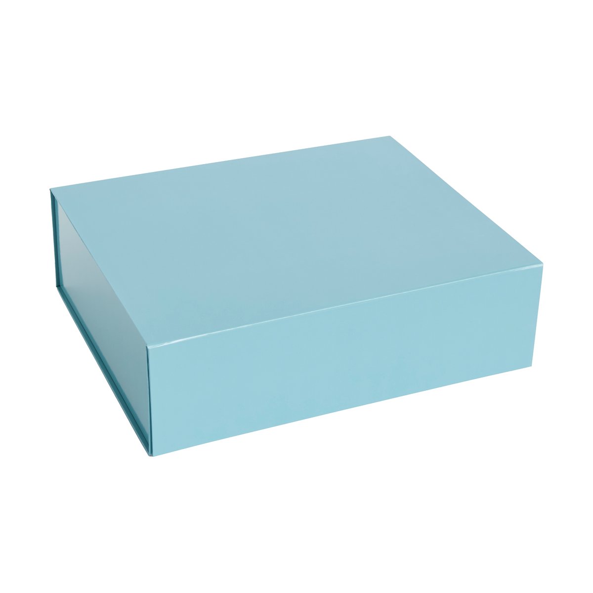 HAY Colour Storage L kannellinen laaatikko 34,5×41,5 cm Ocean blue