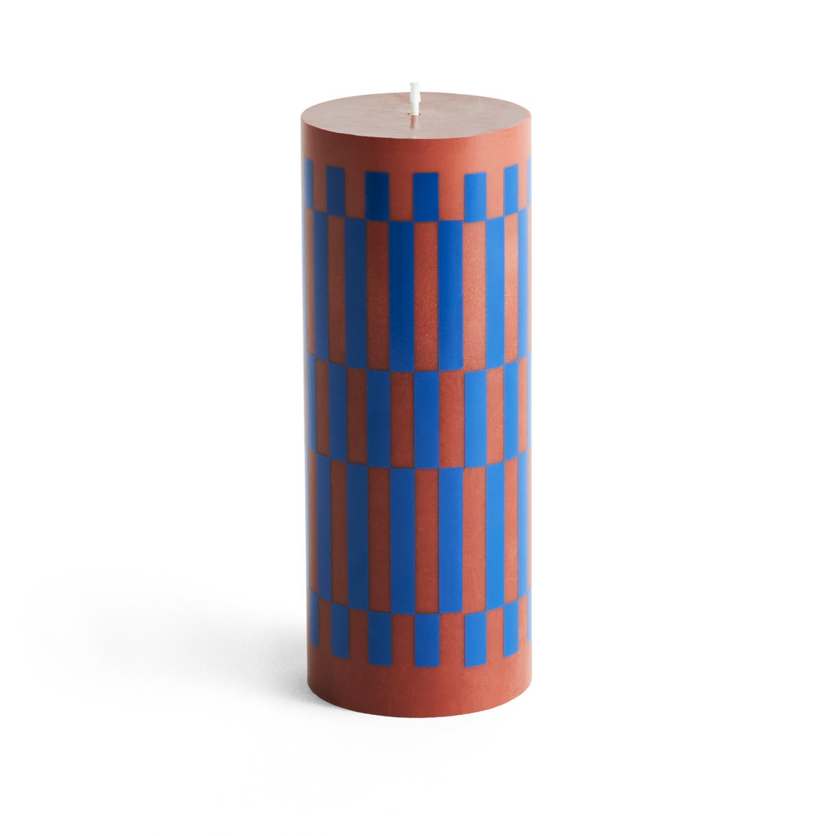 HAY Column Candle -pöytäkynttilä medium 20 cm Brown-blue