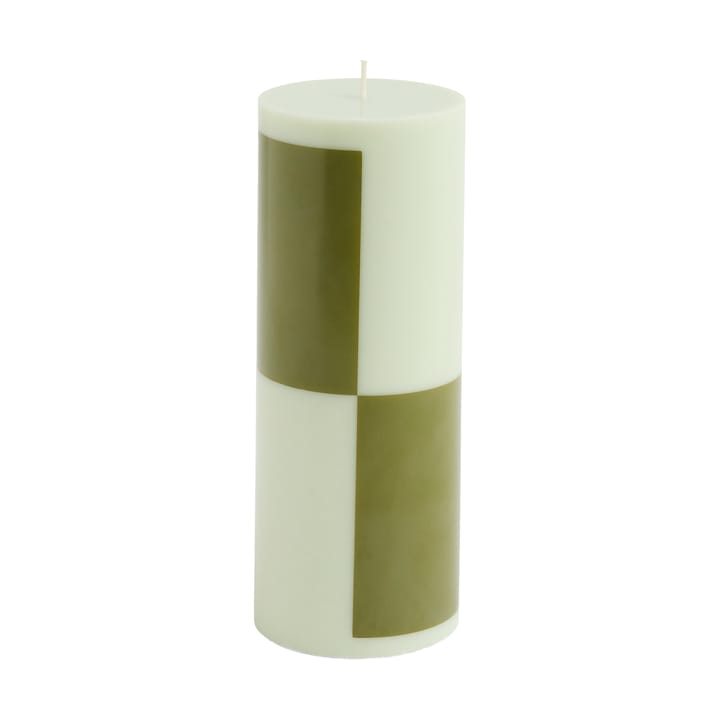 Column Candle pöytäkynttilä medium 20 cm - Light green-army green - HAY