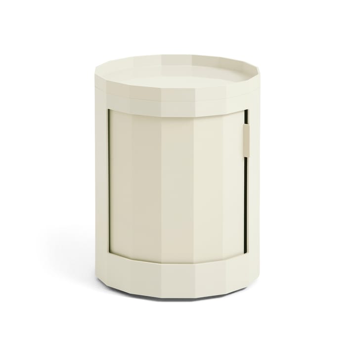 Facet Cabinet low sivupöytä jalat/pyörät 49 cm - Eggshell - HAY