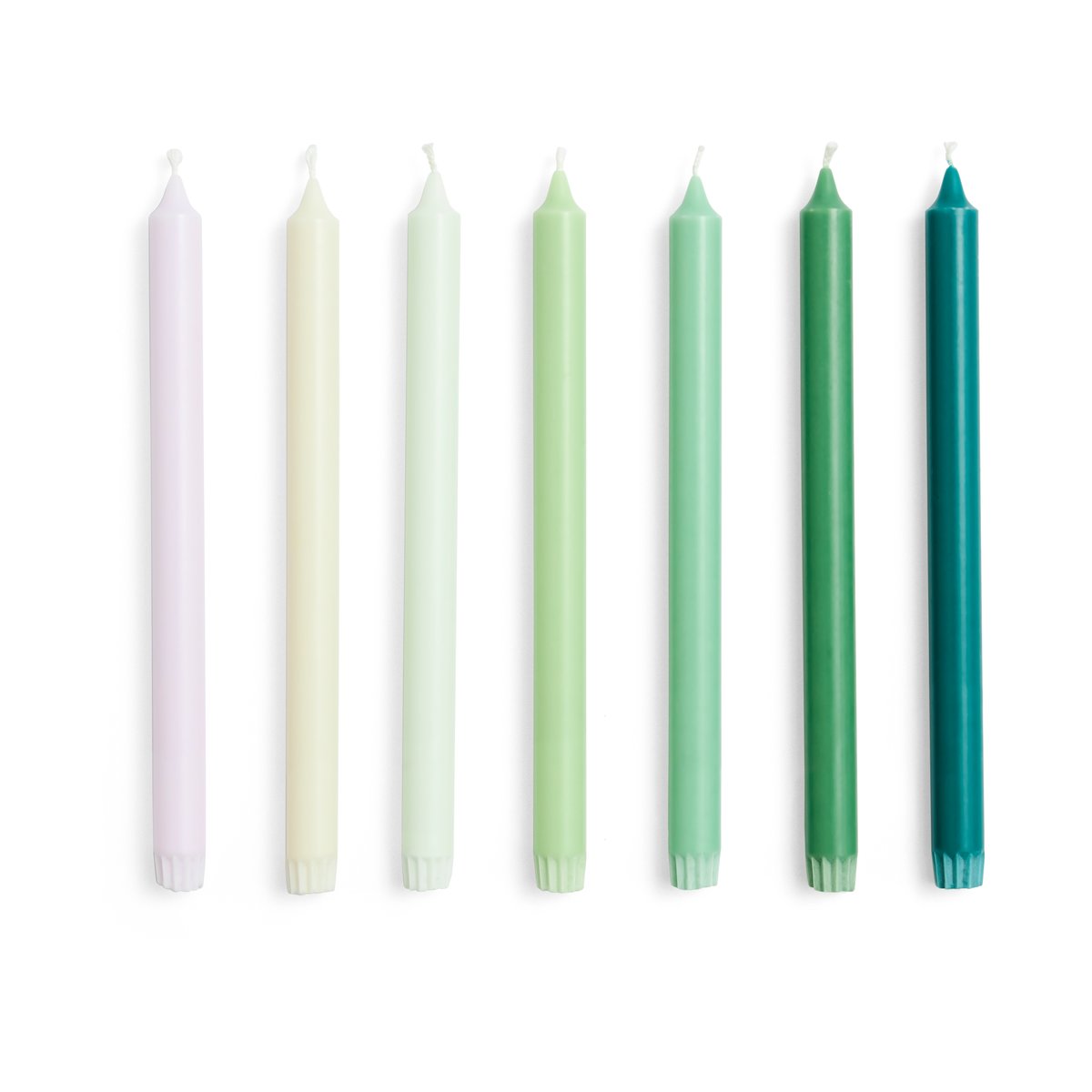 HAY Gradient Candle -kynttilä 7-pakkaus Greens