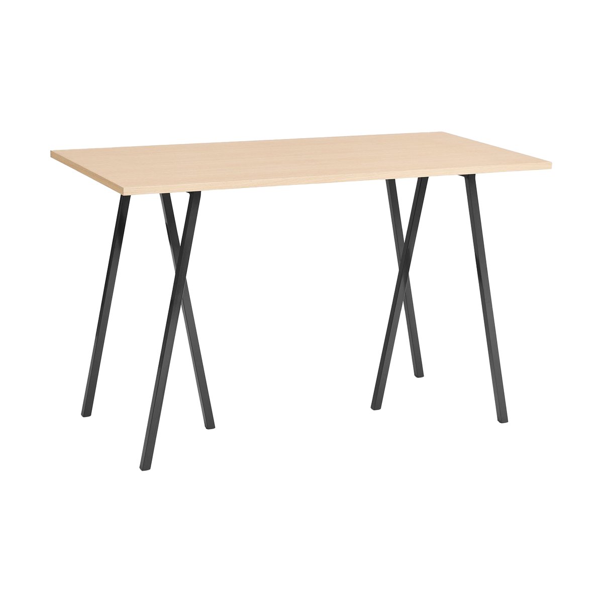 HAY Loop Stand incl. support baaripöytä 77,5×160 cm Black-clear lacq. oak