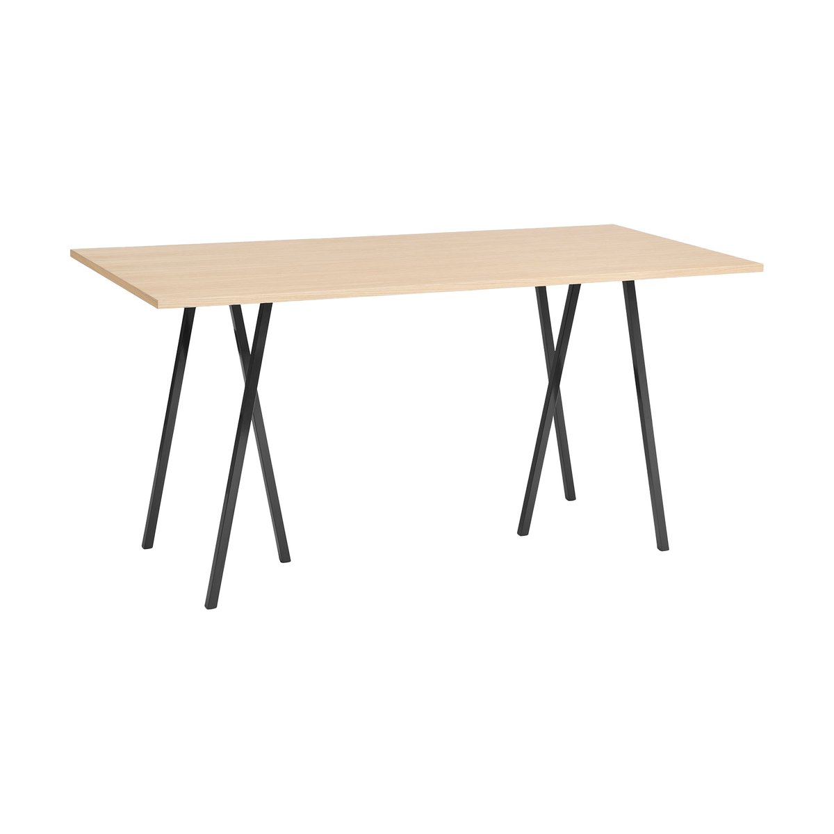 HAY Loop Stand incl. support baaripöytä 92,5×200 cm Black-clear lacq. oak