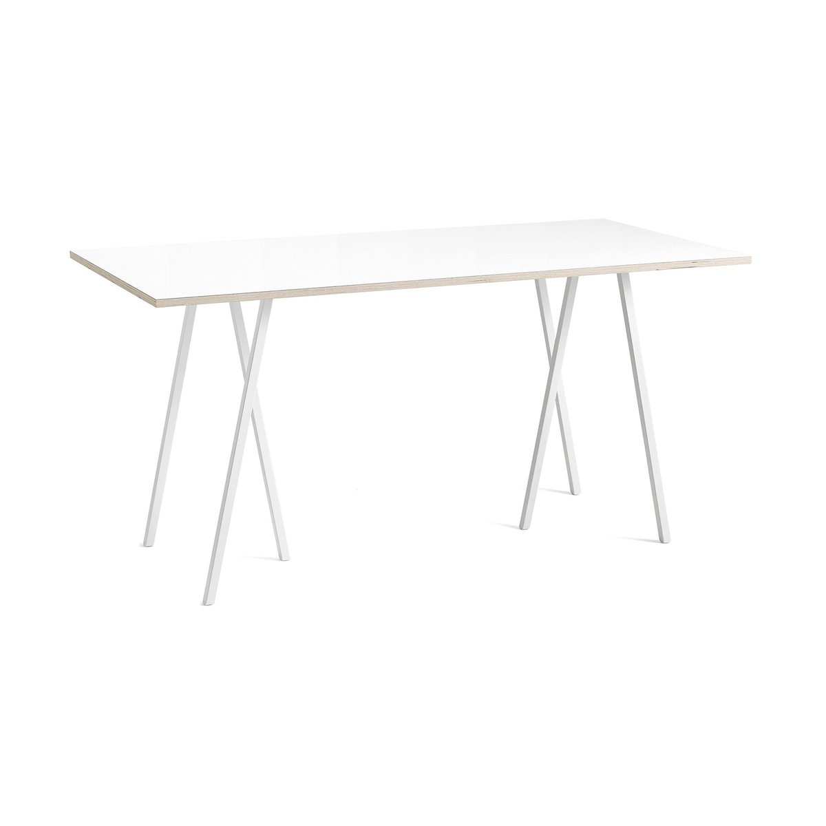 HAY Loop Stand incl. support baaripöytä 92,5×200 cm White-white laminate-plywood