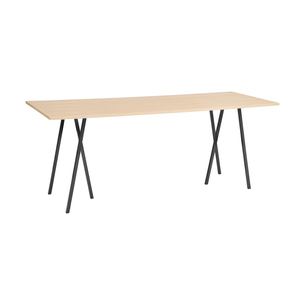 HAY Loop Stand incl. support baaripöytä 92,5×250 cm Black-clear lacq. oak