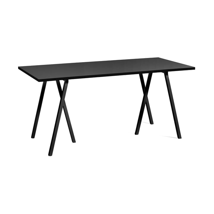 Loop Stand incl. support ruokapöytä 77,5x160 cm - Black-black linoleum-black ash - HAY