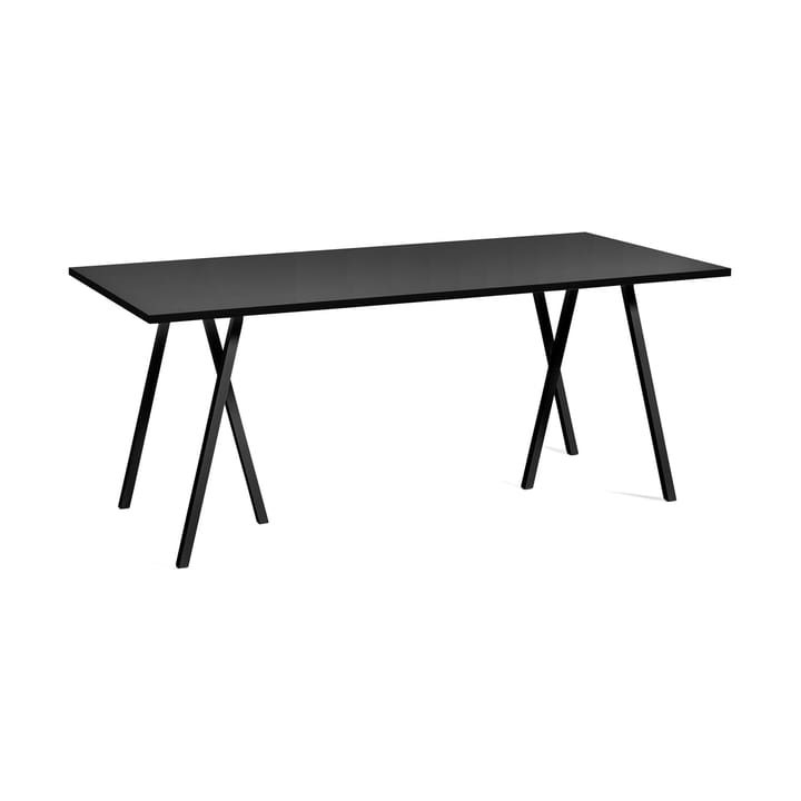 Loop Stand incl. support ruokapöytä 87,5x180 cm - Black-black linoleum-lacq. ash - HAY