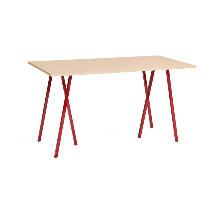 Loop Stand incl. support ruokapöytä 87,5x180 cm - Maroon red-clear lacq. oak - HAY