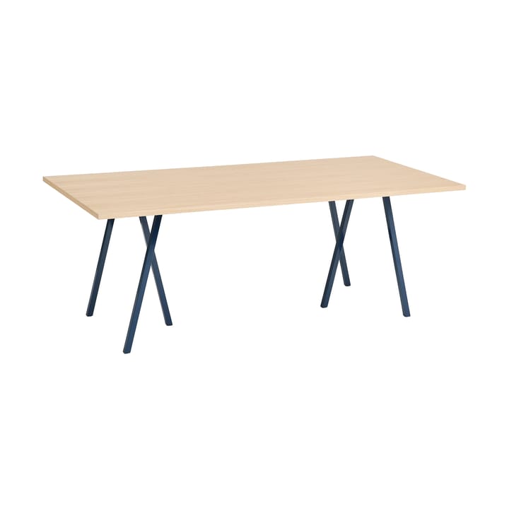 Loop Stand incl. support ruokapöytä 92,5x200 cm - Deep blue-clear lacq. oak - HAY