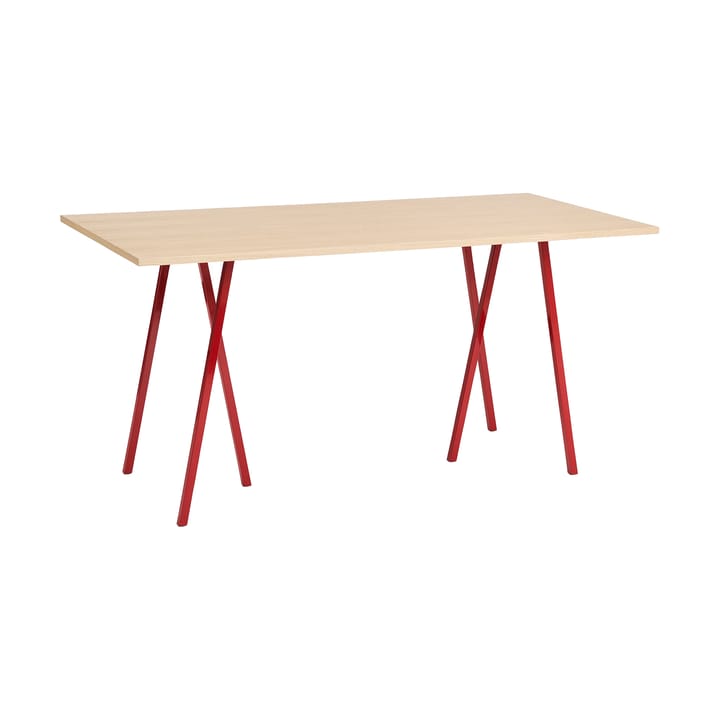 Loop Stand incl. support ruokapöytä 92,5x200 cm - Maroon red-clear lacq. oak - HAY