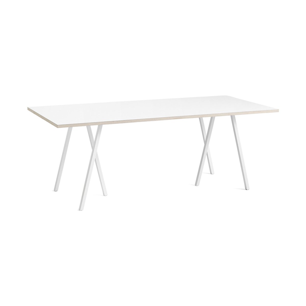 HAY Loop Stand incl. support ruokapöytä 92,5×200 cm White-white laminate-plywood