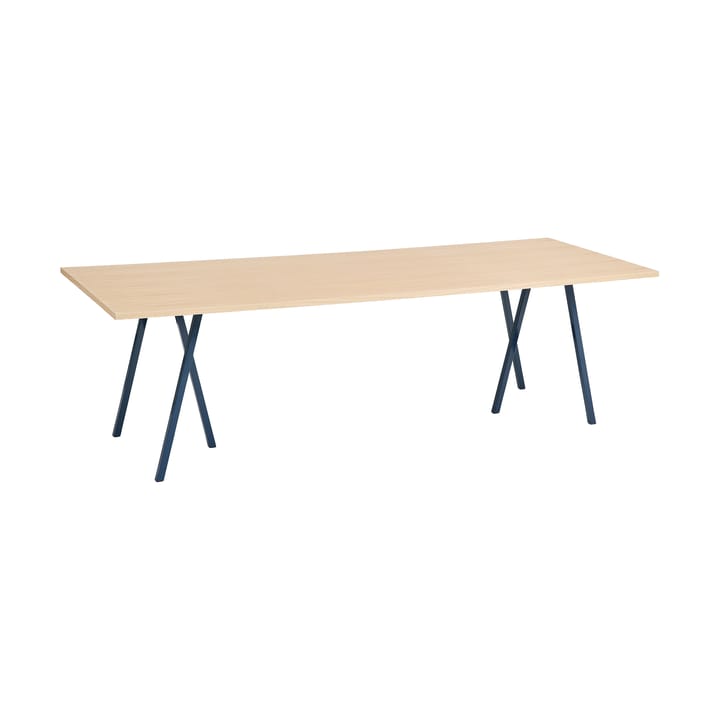 Loop Stand incl. support ruokapöytä 92,5x250 cm - Deep blue-clear lacq. oak - HAY